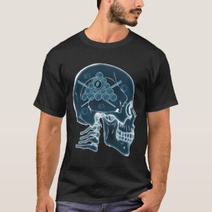 Skull Funny Billiards Pool Player Sports Snooker 8 T-Shirt