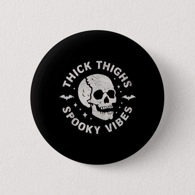 Skull Funny Halloween 6 Cm Round Badge (Front)
