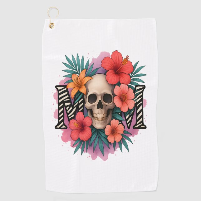 Skull Funny Mother Golf Towel (Front)