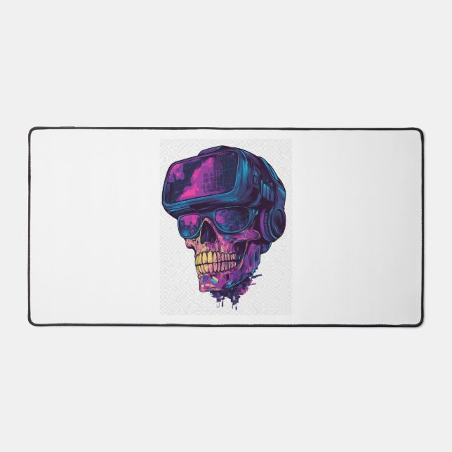 Skull Gamer Mode Desk Mat (Front)