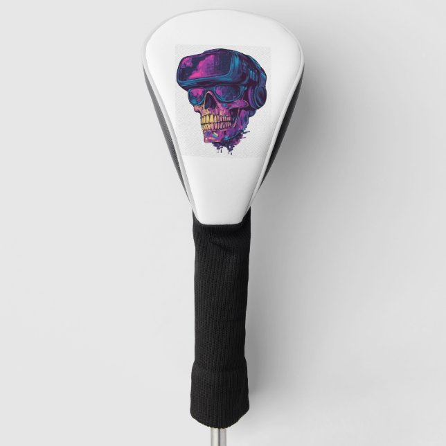 Skull Gamer Mode Golf Head Cover (Front)