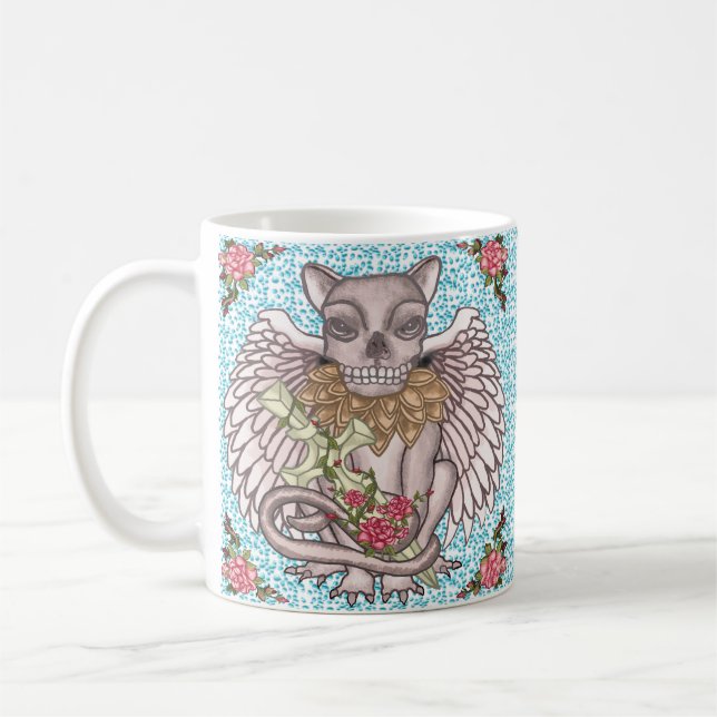 Skull Gargoyle Coffee Mug (Left)