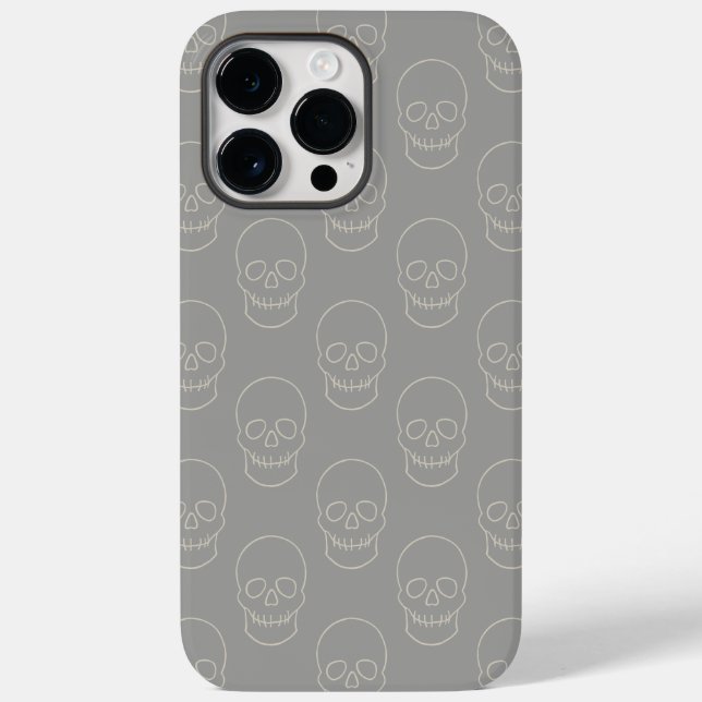 Skull - Ghost Grey and Bone White Case-Mate iPhone Case (Back)