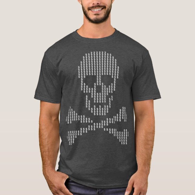 Skull Glyph Dot Crossbones T-Shirt (Front)