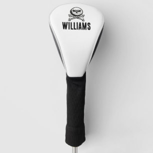 Skull Golf Ball And Crossbones Custom Name Head Cover
