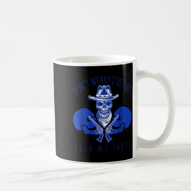 Skull goth aesthetic vaccination had both shots coffee mug (Right)