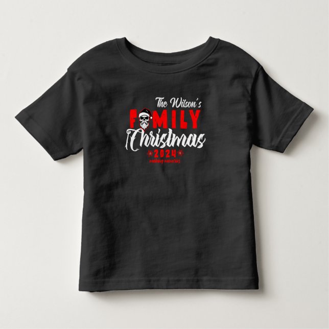 Skull Goth Family Christmas Toddler T-Shirt (Front)