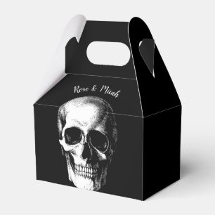 Skull Gothic Halloween Wedding Favour Boxes