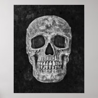 Skull Gothic Old Grunge Black And White Texture