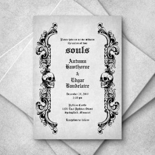Skull Gothic Wedding Invitation