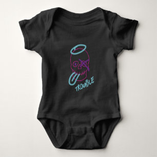 Skull graffiti - Pink, Purple, Blue and Black Baby Bodysuit