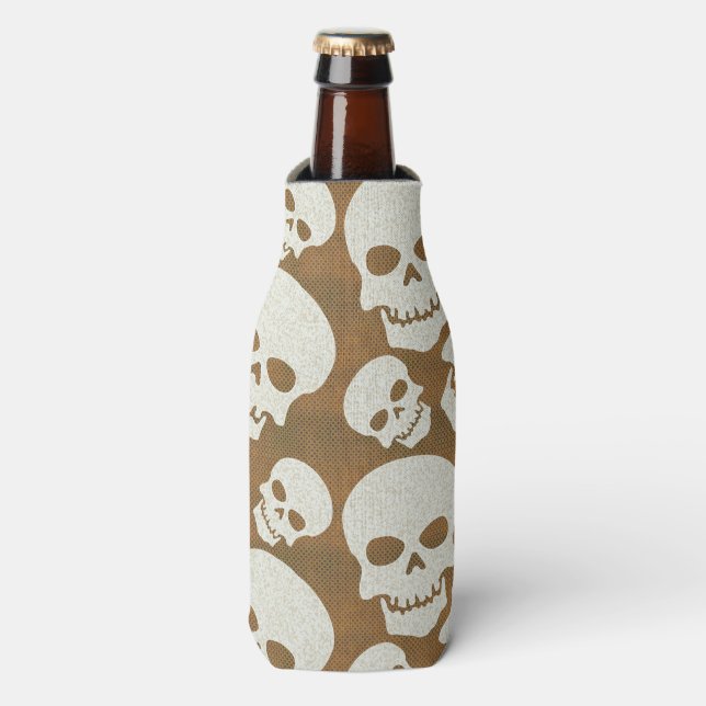 Skull Graphic Pattern Design Bottle Cooler (Bottle Front)