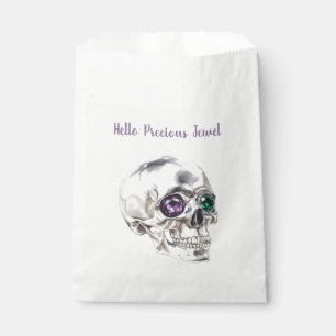 Skull Green Purple Jewels Favour Bags