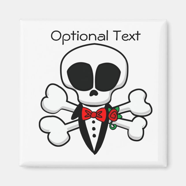 Skull Groom Fully Customisable Magnet (Front)
