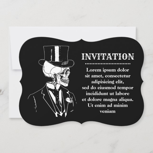 Skull Groom Invitation (Front)