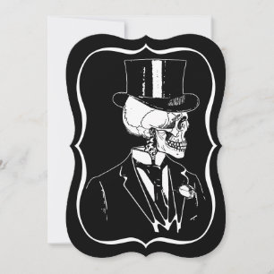 Skull Groom Invitation