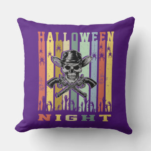 Skull Gun, Halloween Night Cushion