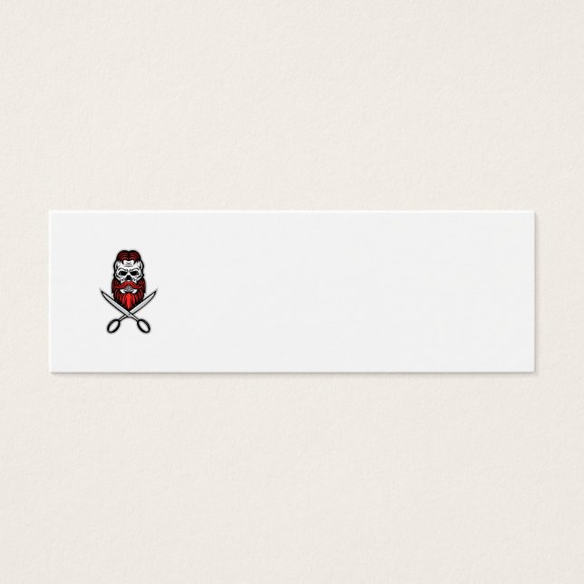 Skull Hair and Beard Scissors Mascot (Front)