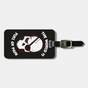 Skull Halloween Dark Black Scary Luggage Tag