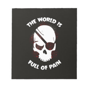 Skull Halloween Dark Black Scary Notepad