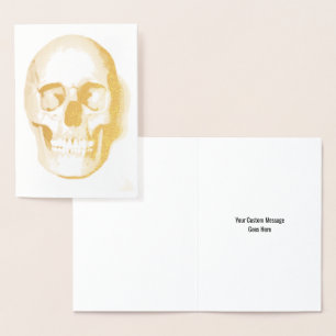 Skull Halloween Day of the Dead Custom Foil Card