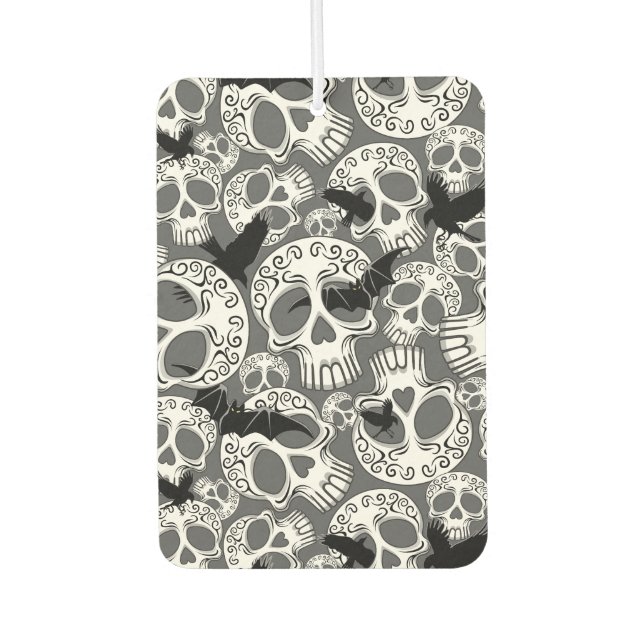 Skull Halloween Decorative Calaveras Car Air Freshener (Front)