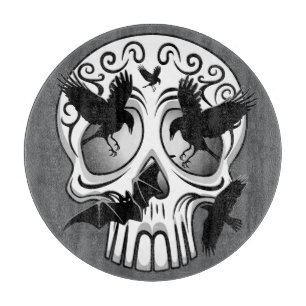 Skull Halloween Decorative Calaveras Cutting Board