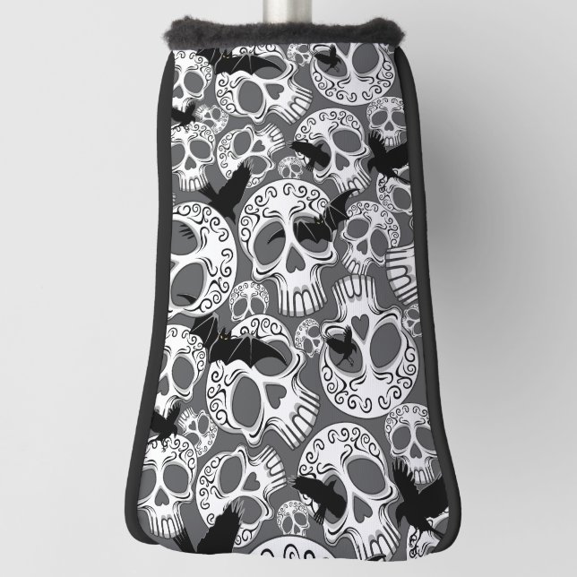 Skull Halloween Decorative Calaveras Golf Head Cover (Rotate 90)