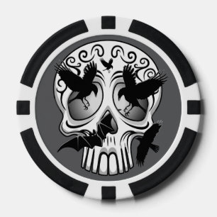 Skull Halloween Decorative Calaveras Poker Chips