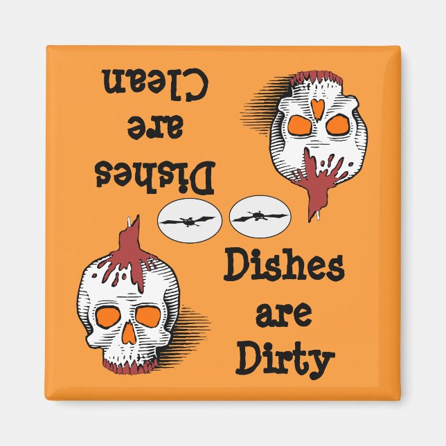 Skull Halloween Dishwasher Magnet (Front)