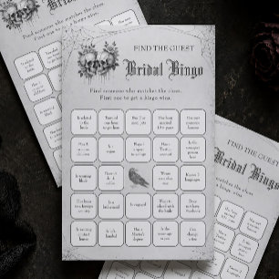 Skull Halloween  Find the Guest Bridal Bingo Game