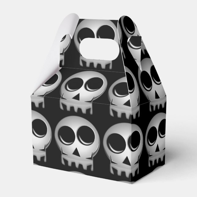 skull,halloween gift basket favour box (Front Side)