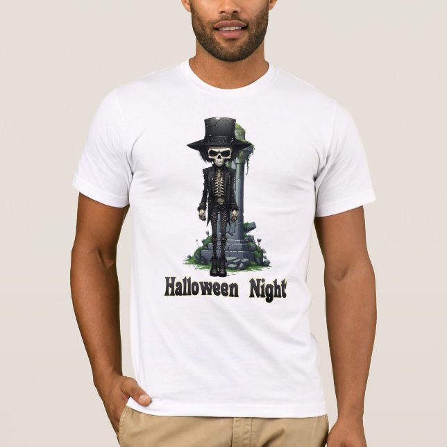 Skull Halloween Night T-Shirt (Front)