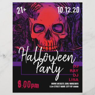 Skull Halloween Party Event Flyer