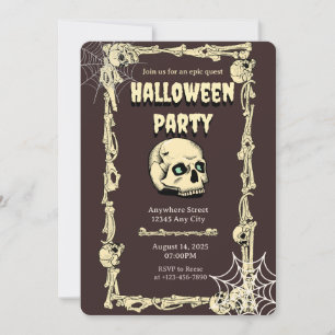 Skull Halloween Party Invitation