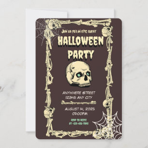 Skull Halloween Party Invitation