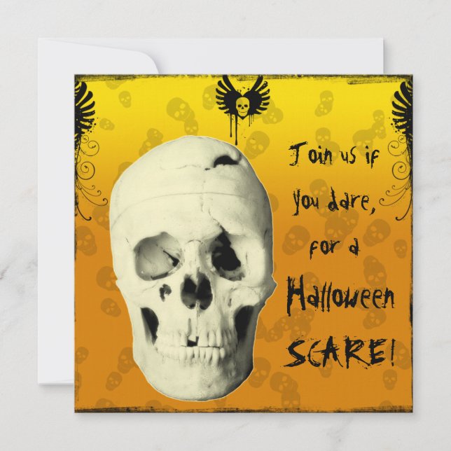 Skull Halloween Party Invitation (Front)