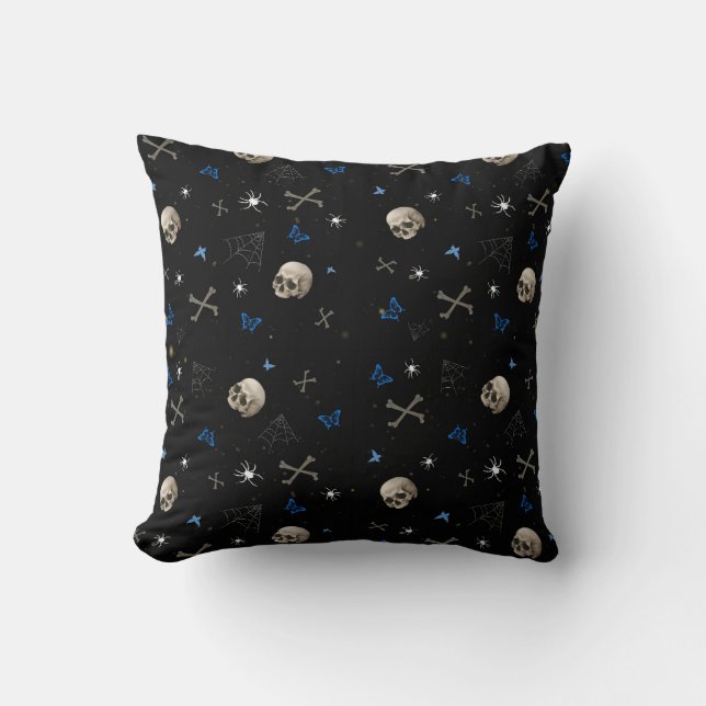 Skull Halloween Seamless Pattern  Cushion (Front)