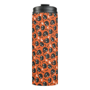 Skull Halloween Seamless Pattern Thermal Tumbler