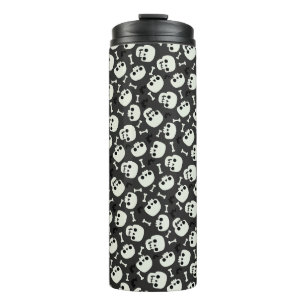 Skull Halloween Seamless Pattern Thermal Tumbler