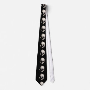 Skull Hand Drawn Artwork Neck Tie