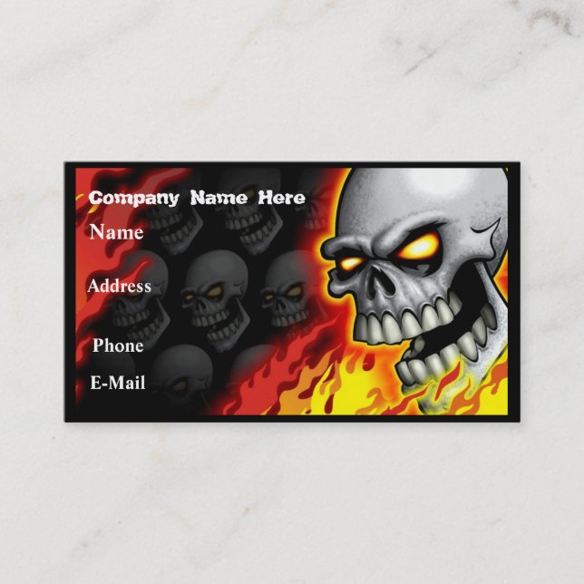 Skull Head Business Card Customisable (Front)