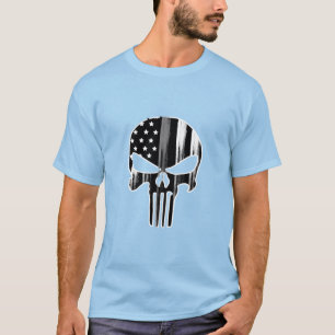 SKULL Head Corrections Officer Flag T-Shirt