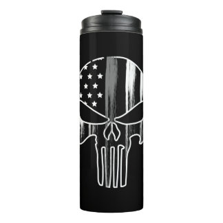 SKULL Head Corrections Officer Flag Thermal Tumble Tumbler