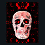 Skull Head Pop Art Gothic Black Red Modern Poster<br><div class="desc">Skull head gothic popart modern culture scrapbooking paper. This paper is more than double the thickness of 18 pound tissue paper for your craft decoupage projects. Cool,  creepy,  red black. Image copyright Marg Seregelyi Photography.</div>
