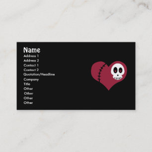 Skull Heart Business Cards
