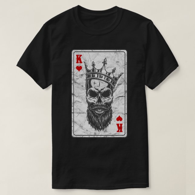 Skull Heart Crown d d  T-Shirt (Design Front)