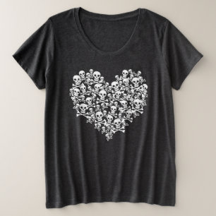 Skull Heart Plus Size T-Shirt