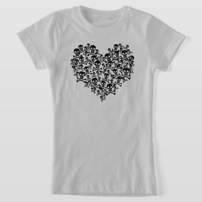 Skull Heart T-Shirt (Laydown)