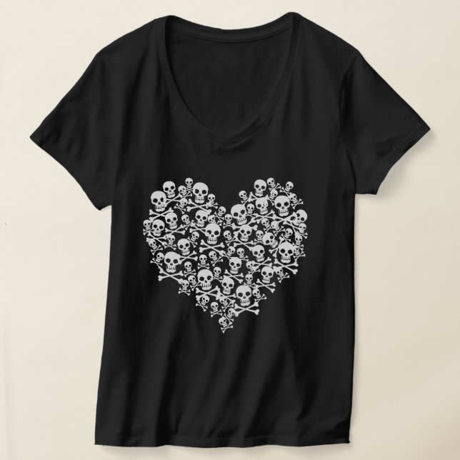 Skull Heart T-Shirt (Laydown)